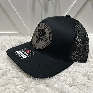 TRUMP 2024 Laser Engraved Richardson 112 Trucker Hat.